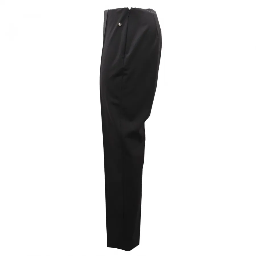 0418AF pantalone donna MAXMARA black wool trouser woman