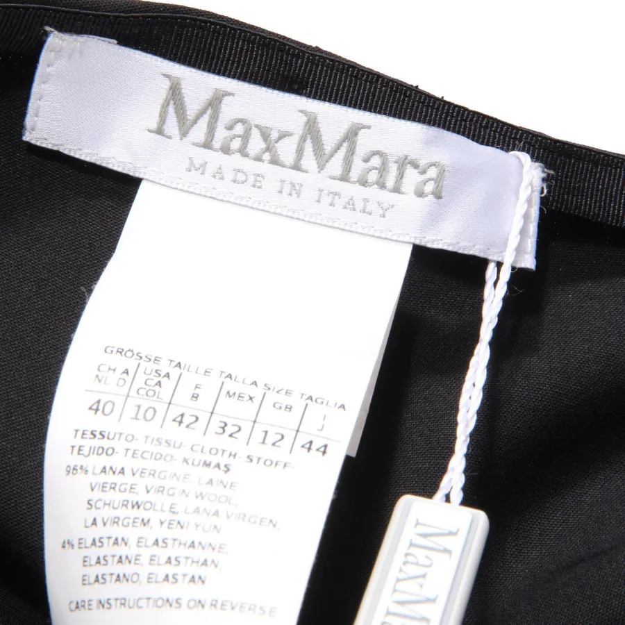 0418AF pantalone donna MAXMARA black wool trouser woman