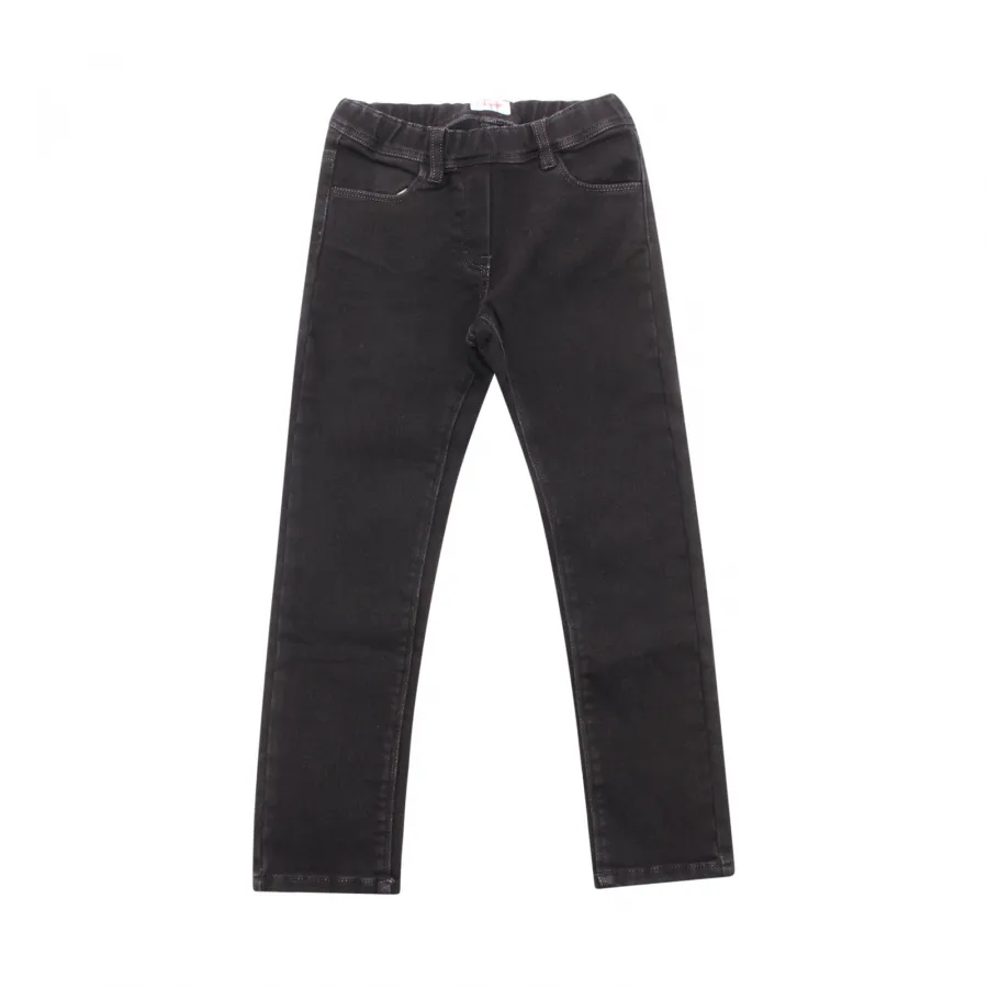 0915AQ pantalone bimba IL GUFO girl kids denim trousers black