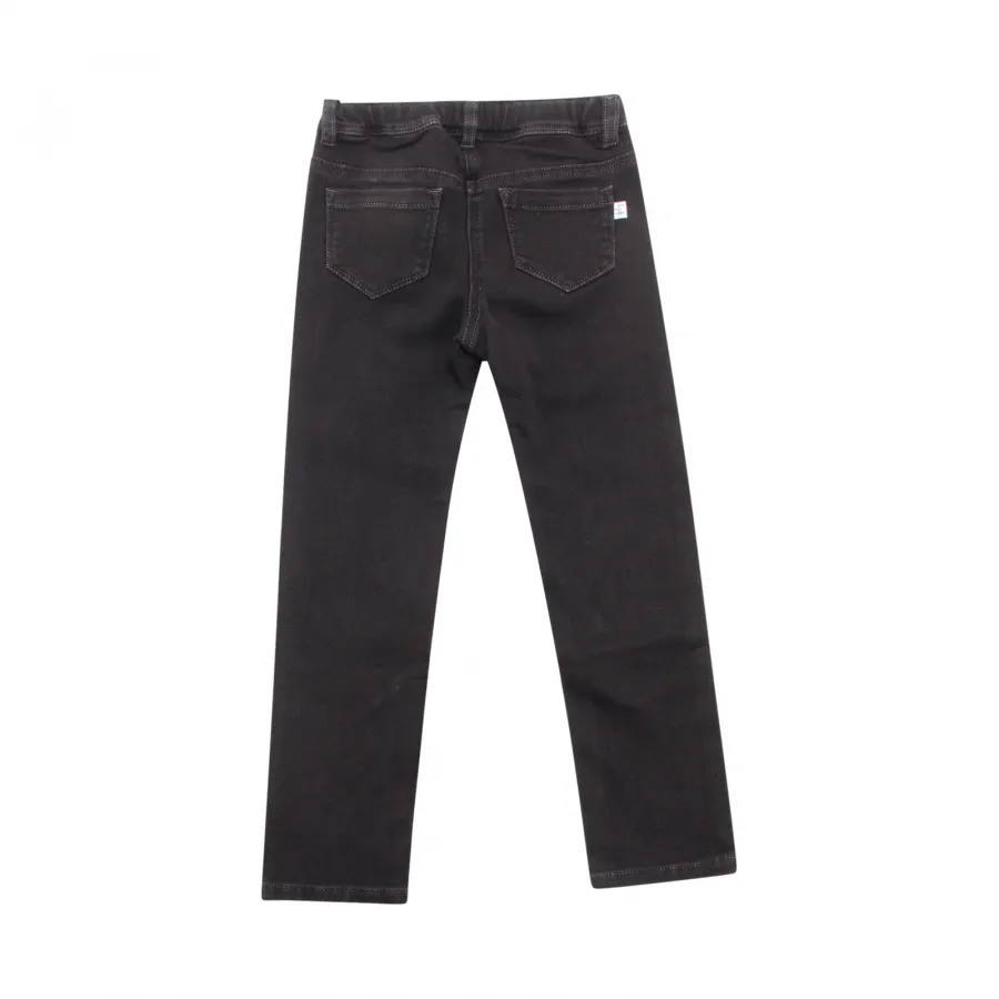 0915AQ pantalone bimba IL GUFO girl kids denim trousers black