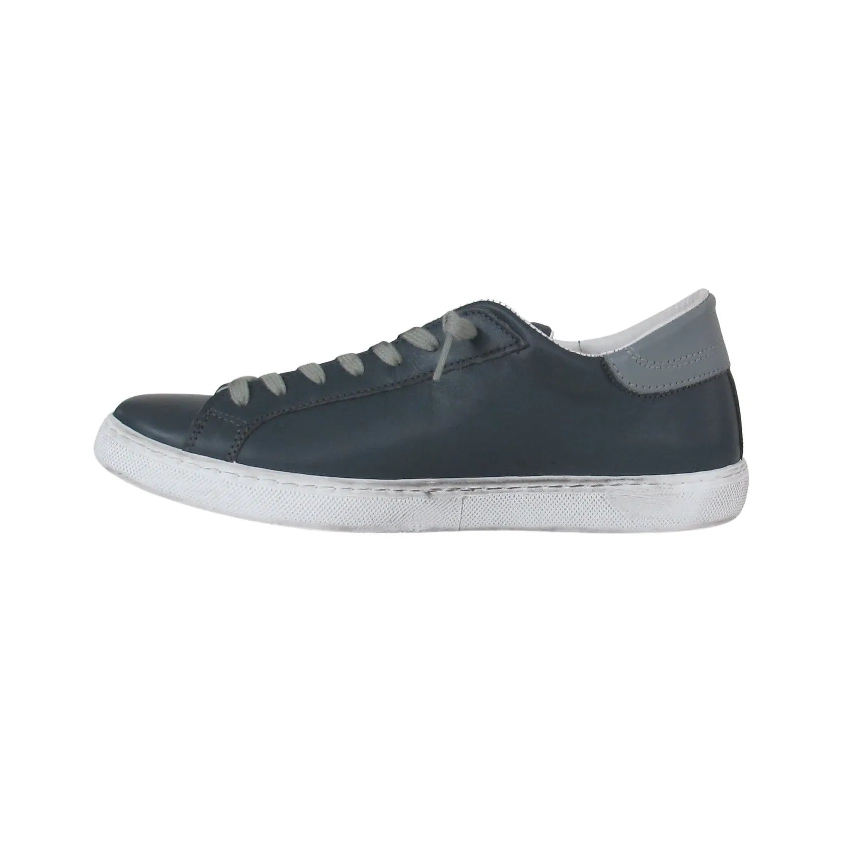 2STAR scarpe sneaker uomo low pelle 2SU3625 178 BLU GRIGIO inverno 2022