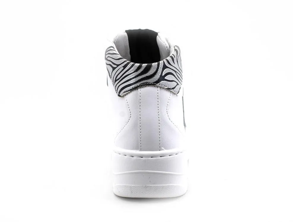 2STAR Sneaker High Retro White Zebra Black 2SD3291