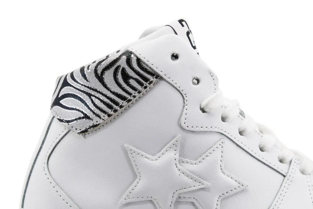 2STAR Sneaker High Retro White Zebra Black 2SD3291