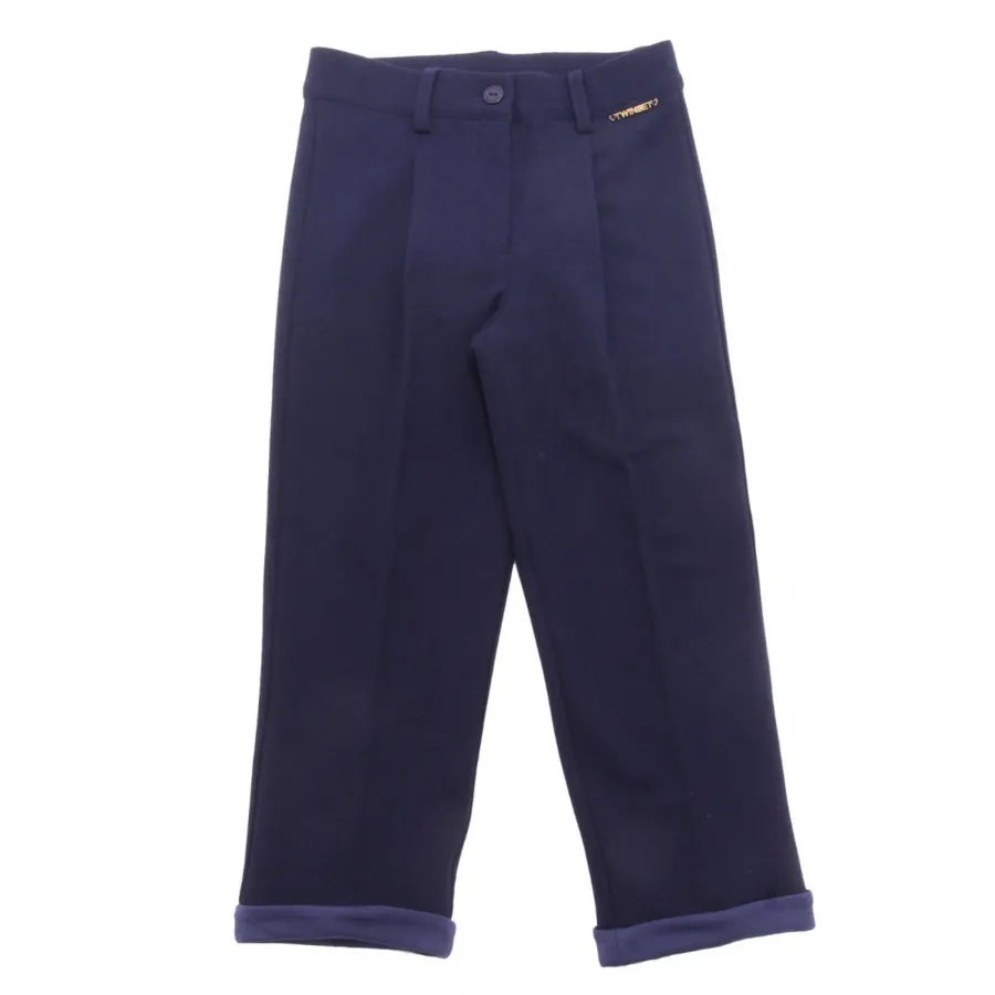 3392AL pantalone bimba girl TWINSET kids trouser blue