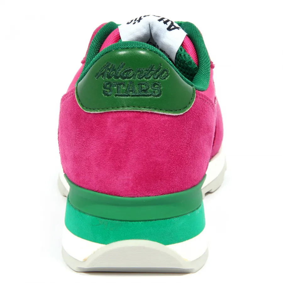 3479J sneaker donna fuxia/green ATLANTIC STARS VEGA suede/fabric shoe woman