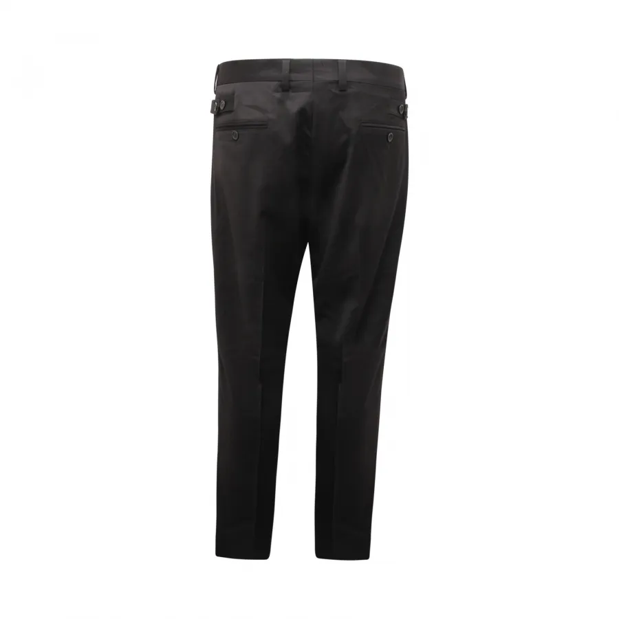 3777AT pantalone uomo DOLCE&GABBANA man wool trousers black