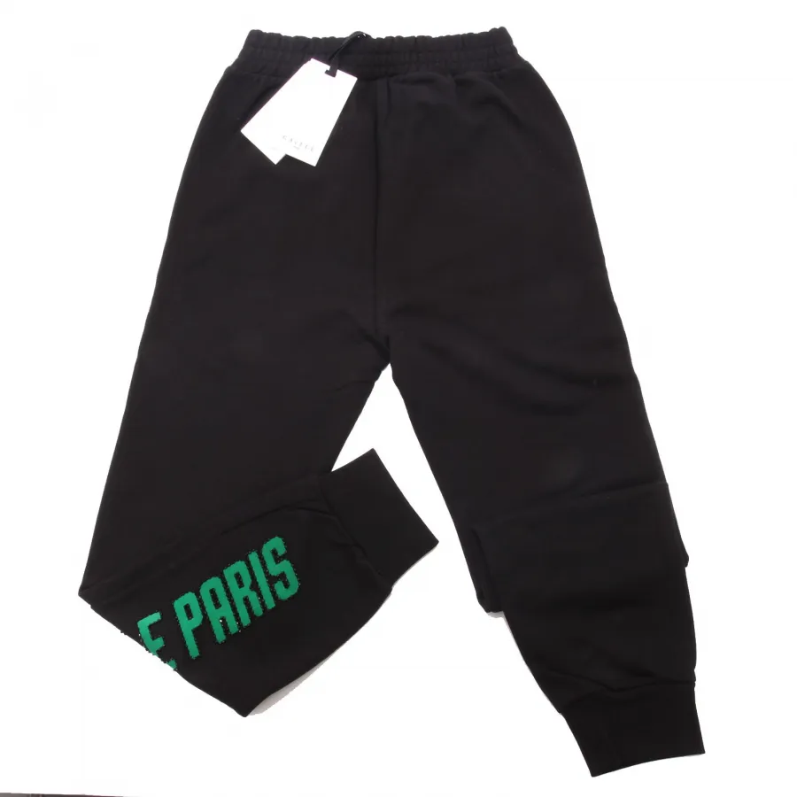 6713AC pantalone tuta bimba girl GAELLE black sweatpants kid