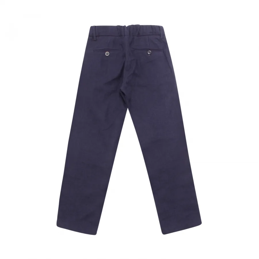 7178AP pantalone bimbo MAURO GRIFONI boy kid cotton/linen trousers blue