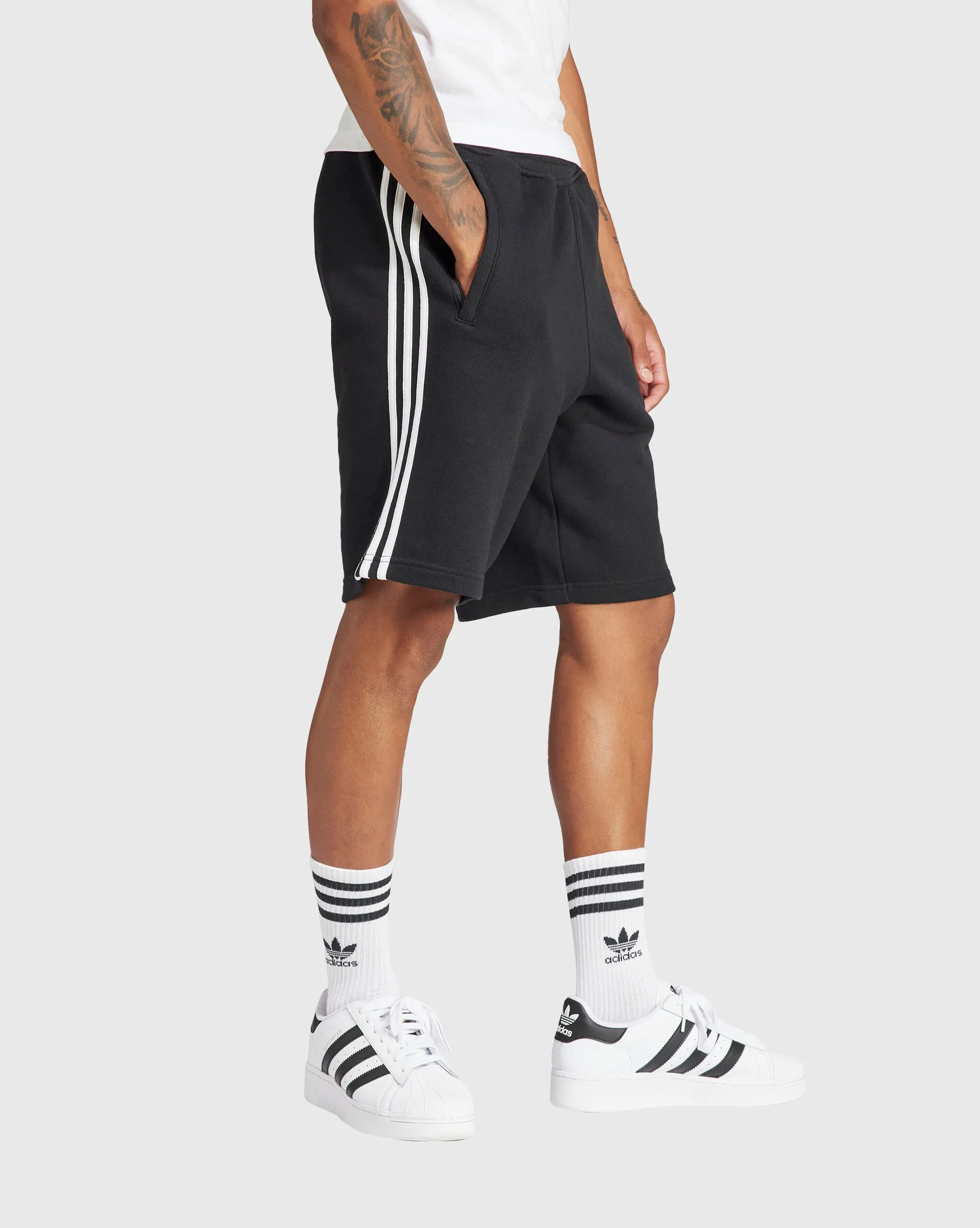 Adidas Originals Shorts Adicolor 3-Stripes Nero Uomo