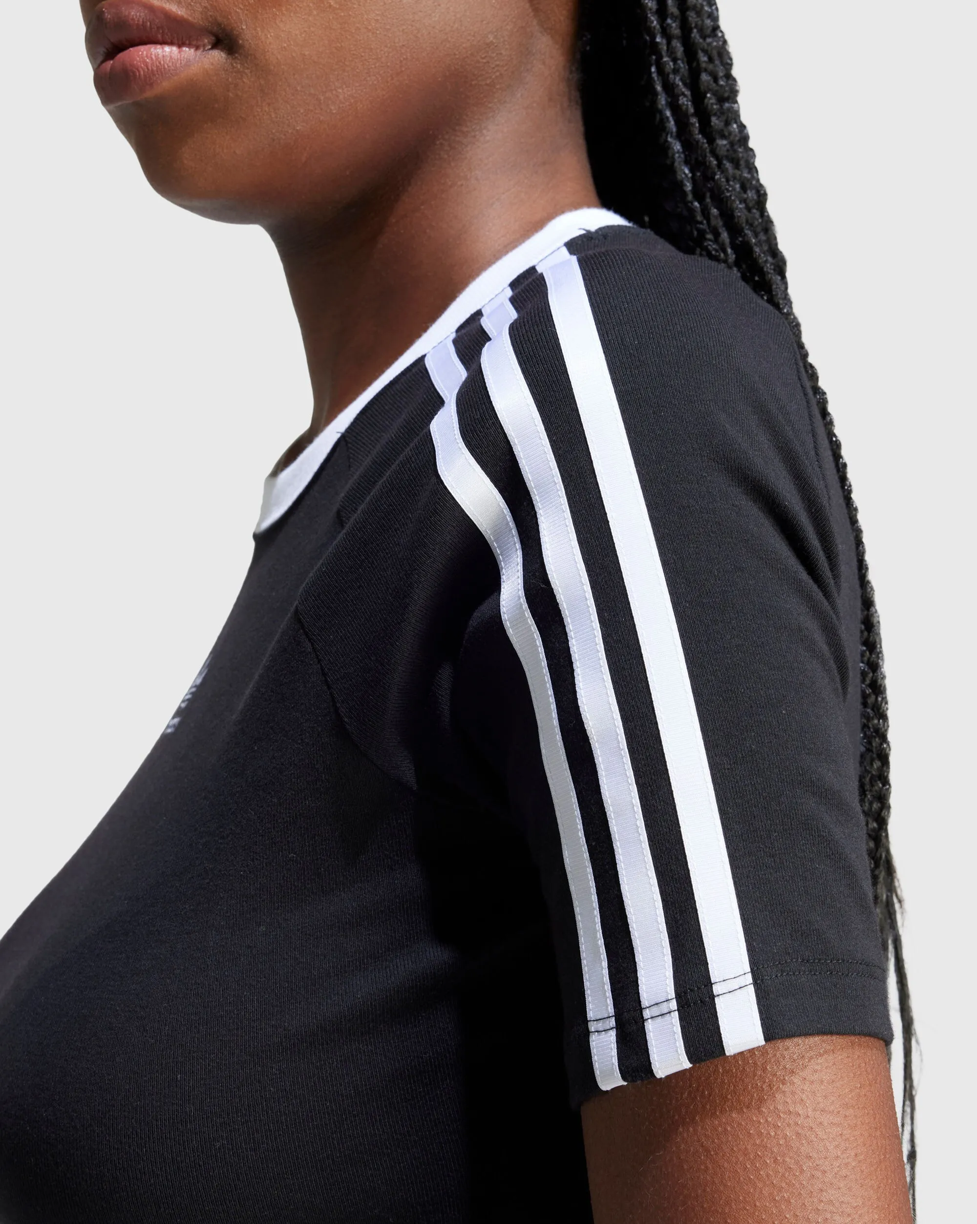 Adidas Originals T-Shirt 3-Stripes Baby Nero Donna