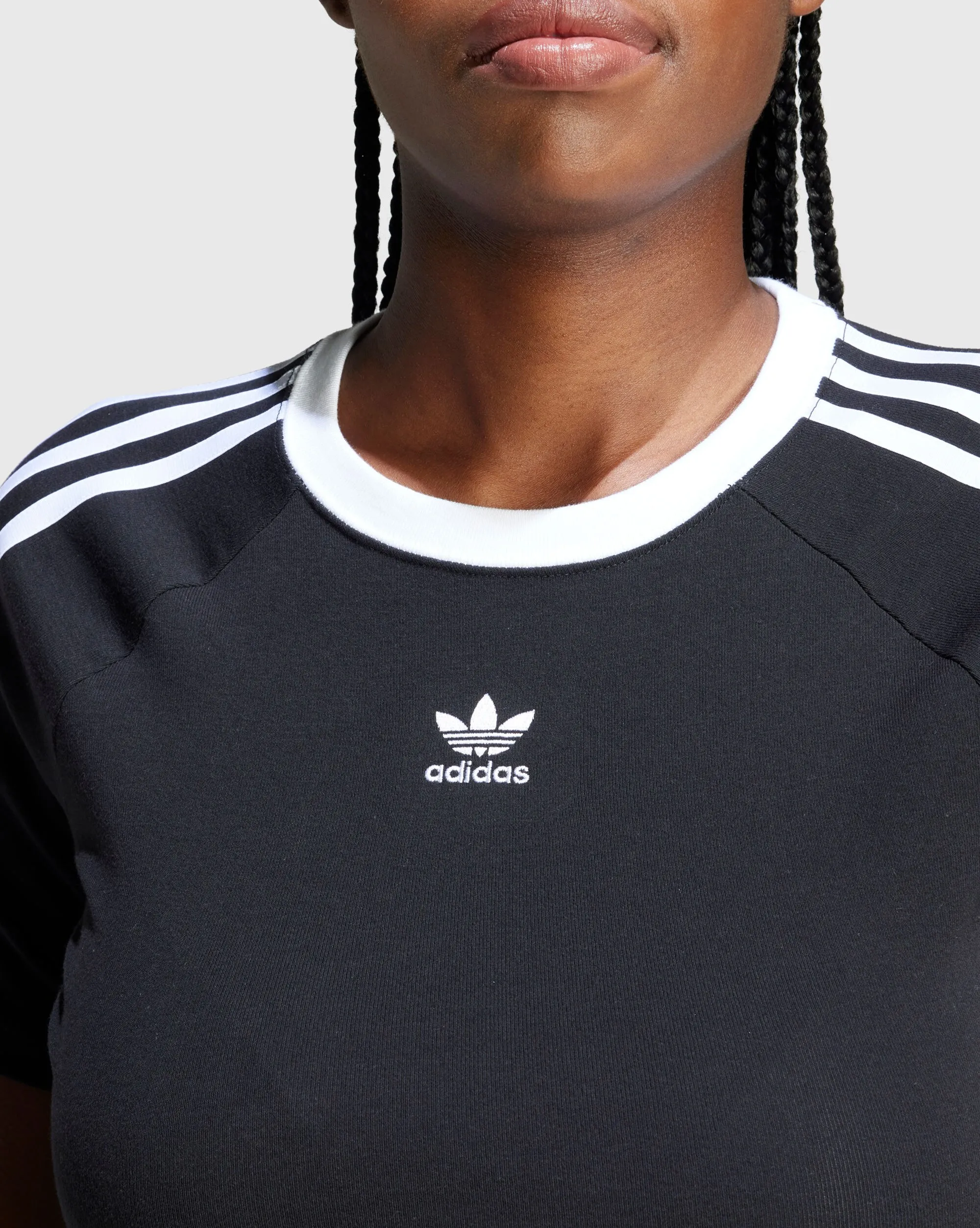 Adidas Originals T-Shirt 3-Stripes Baby Nero Donna