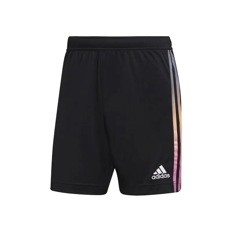 ADIDAS PANTALONCINO JUVENTUS 2021/22 BAMBINO RAGAZZO UFFICIALE AWAY - JUVE A SHO Y - NERO/ARANCIONE