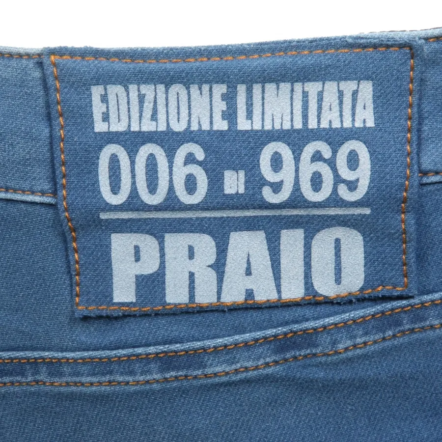 B0921 pantaloni uomo PRAIO JOSEPH MAN'S 5 POCKET jeans pant blu trousers men