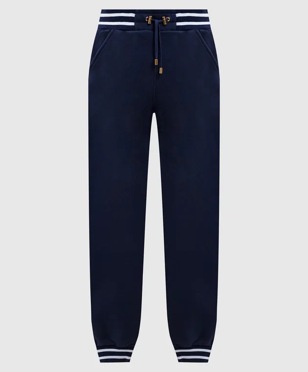 Balmain Joggers blu con logo DF0OB014BC83