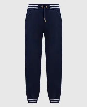 Balmain Joggers blu con logo DF0OB014BC83