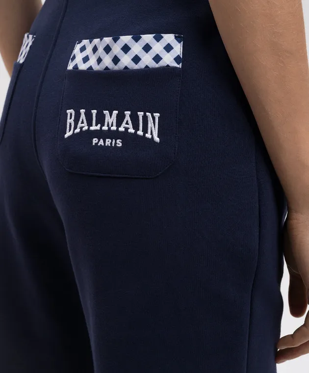 Balmain Joggers blu con logo DF0OB014BC83