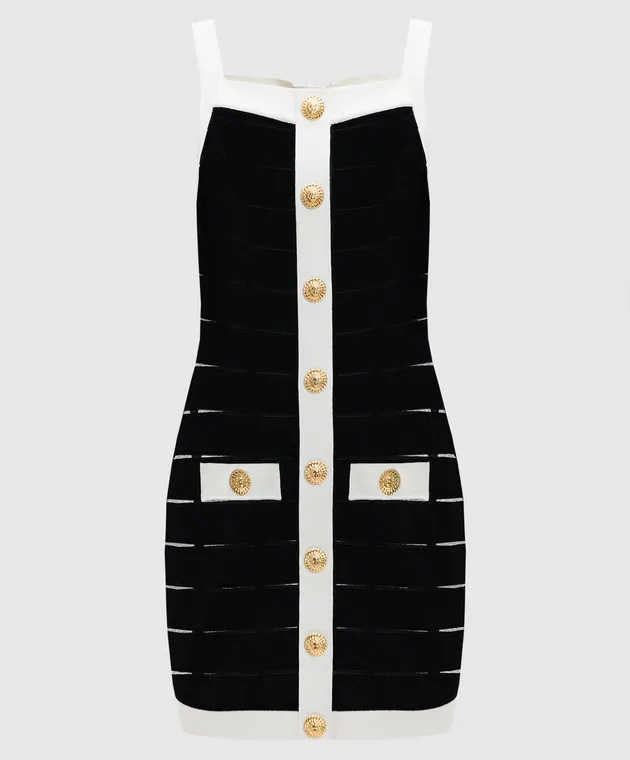 Balmain Miniabito nero DF1R4033KG59