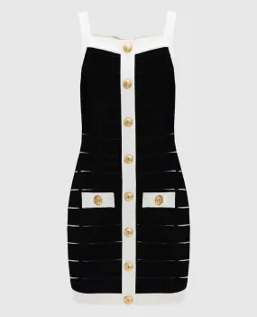 Balmain Miniabito nero DF1R4033KG59