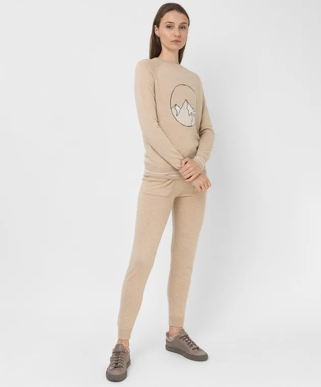 Be Florence Joggers in cashmere fantasia beige F2112