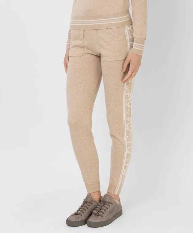 Be Florence Joggers in cashmere fantasia beige F2112