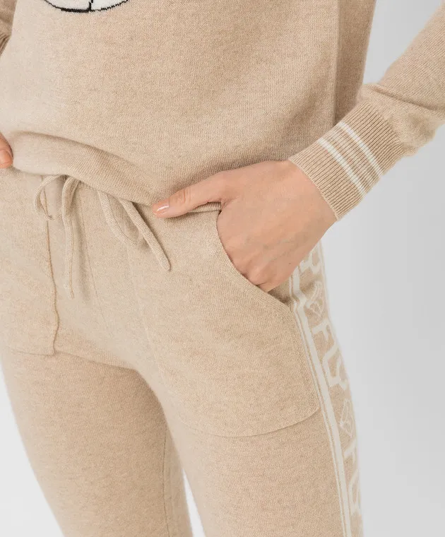 Be Florence Joggers in cashmere fantasia beige F2112