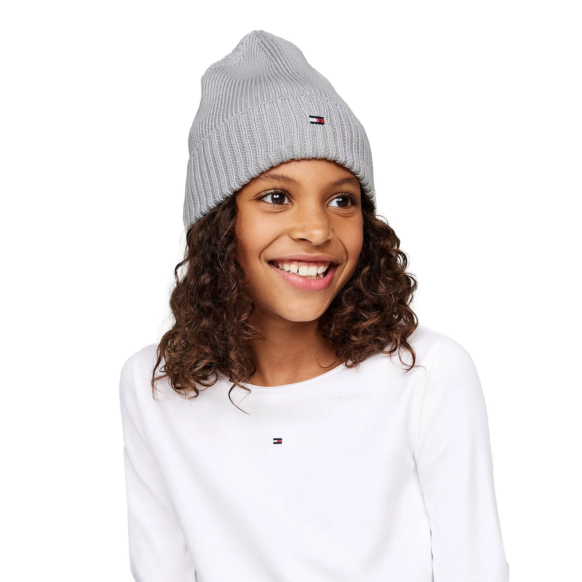 Berretto kids unisex con logo grigio