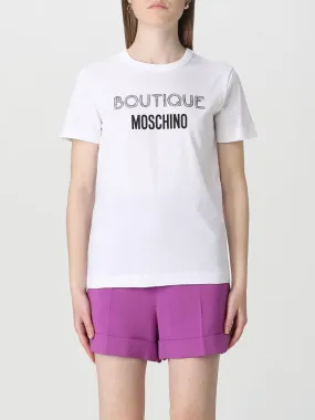 BOUTIQUE MOSCHINO   T-SHIRT BIANCA IN COTONE