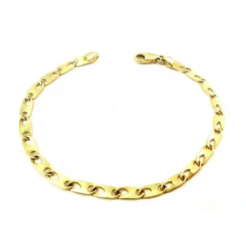 BRACCIALE CATENA DA UOMO IN ORO GIALLO 18 KT