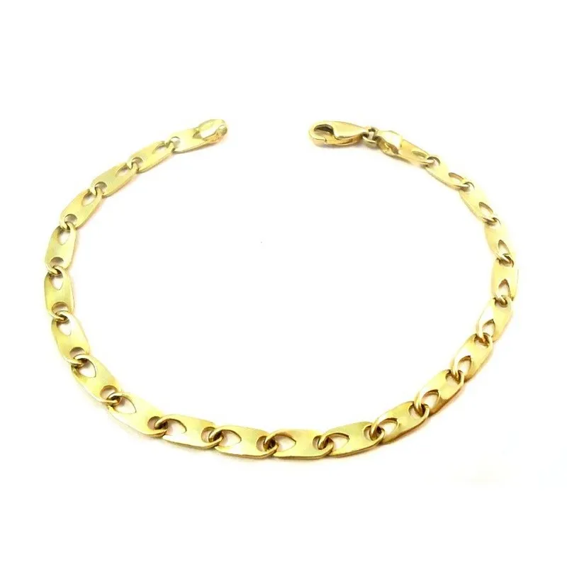 BRACCIALE CATENA DA UOMO IN ORO GIALLO 18 KT