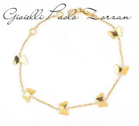 Bracciale farfalle in oro giallo  DZBRA15