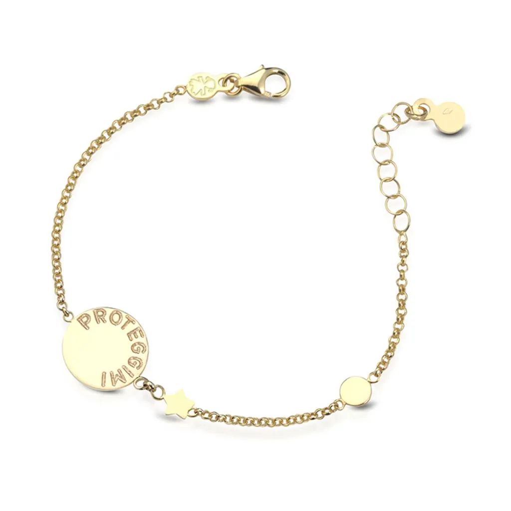 Bracciale leBebe PMG084 Proteggimi oro giallo madonnina stellina