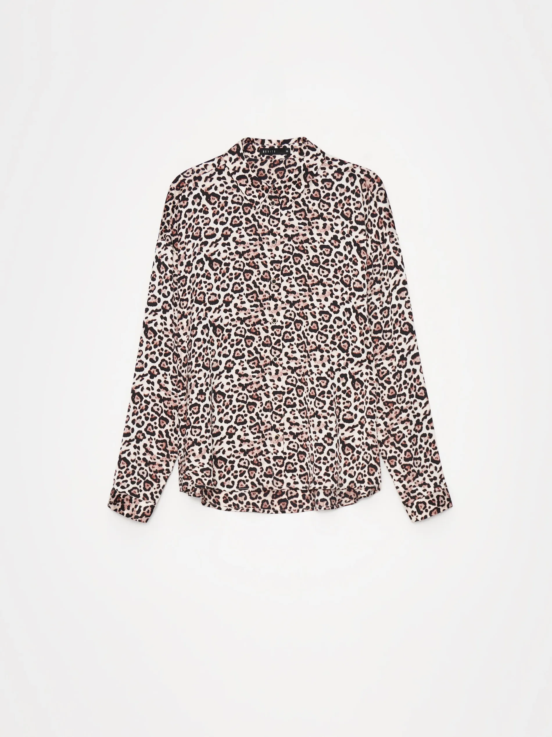 Camicia con motivo leopardato