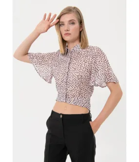 CAMICIA CORTA FANTASIA POIS VISCOSA LURE