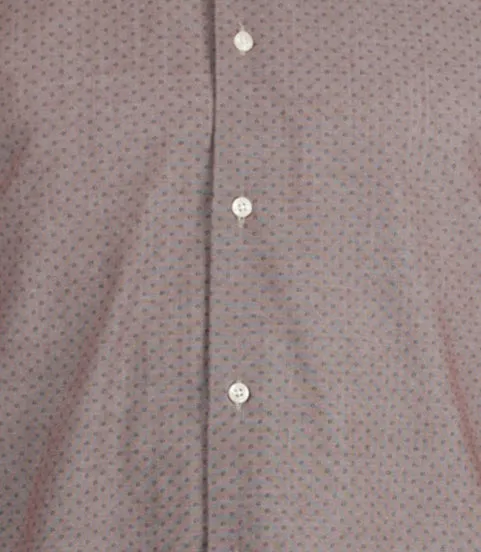 Camicia da uomo con collo francese e microfantasia