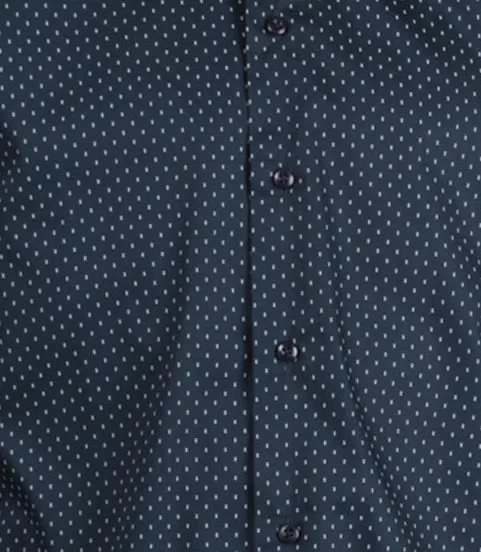 Camicia da uomo con collo francese e microfantasia