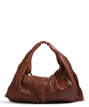  Campomaggi Borsa hobo pelle di vacchetta grana cognac  