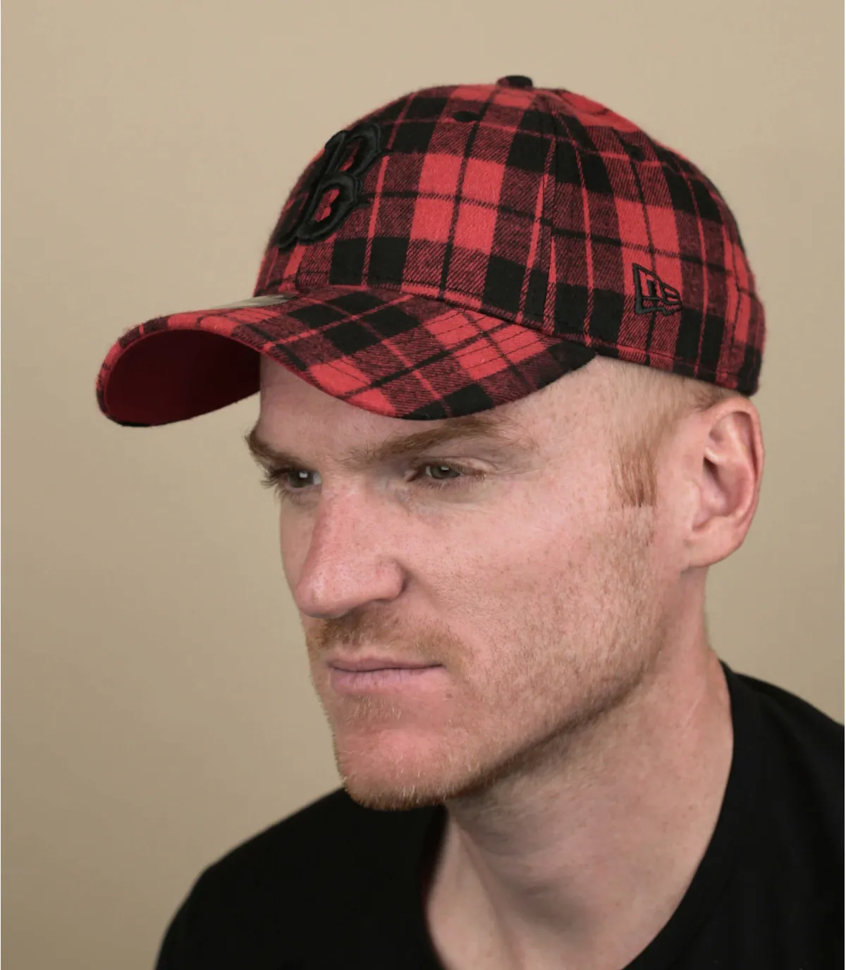 cappellino boston rosso quadriPlaid 9Forty Boston scarlet     