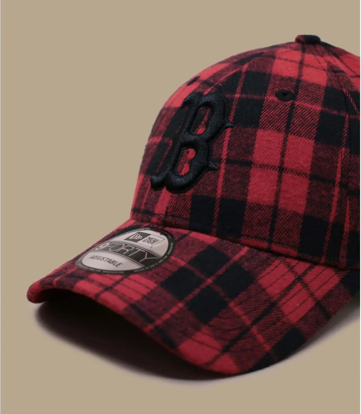 cappellino boston rosso quadriPlaid 9Forty Boston scarlet     