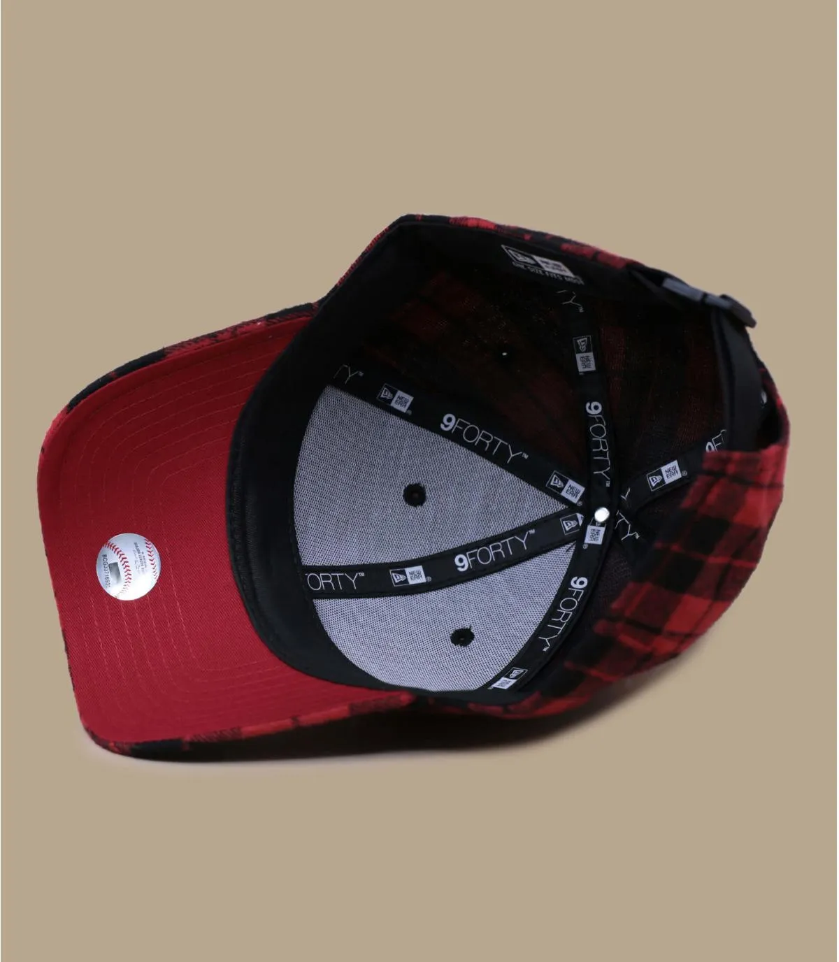 cappellino boston rosso quadriPlaid 9Forty Boston scarlet     