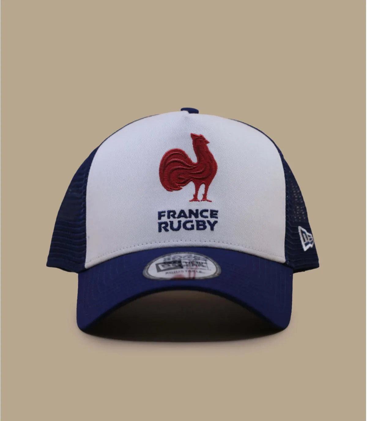 Cappellino trucker blu navy gallo rosso FFR  Cappellino   FFR Core Ef Trucker Co French Federation Of Rugby     