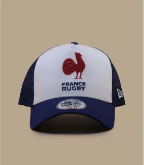 Cappellino trucker blu navy gallo rosso FFR  Cappellino   FFR Core Ef Trucker Co French Federation Of Rugby     