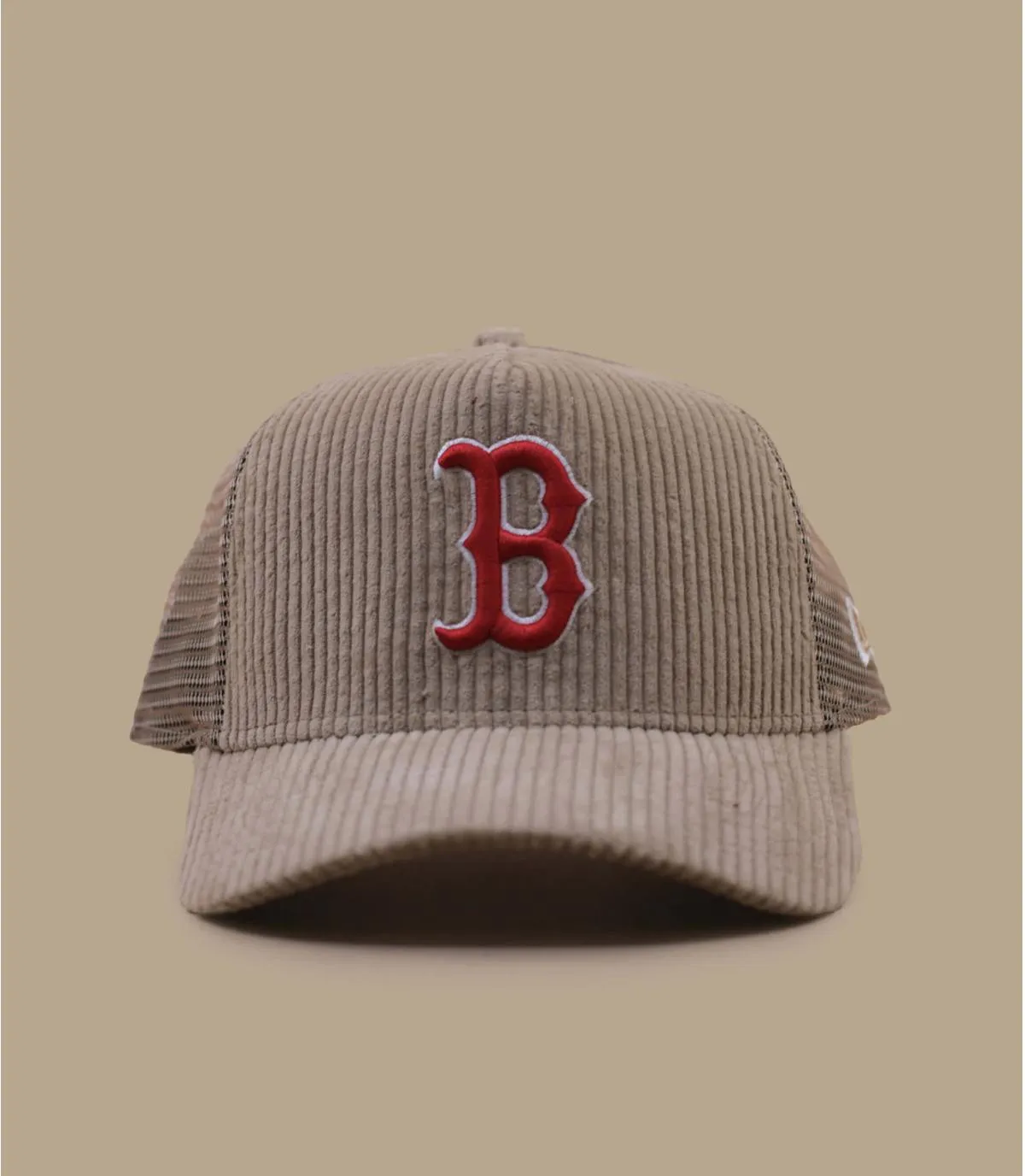 Cappellino trucker Boston beige rosso  Cappellino  Mlb Cord Trucker Boston Red Sox     