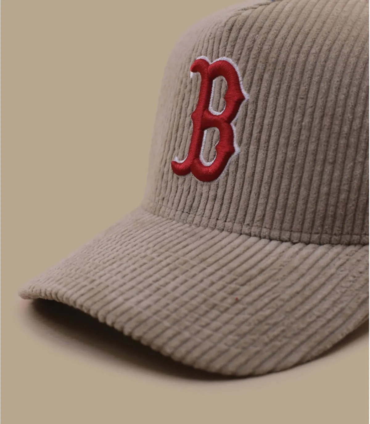 Cappellino trucker Boston beige rosso  Cappellino  Mlb Cord Trucker Boston Red Sox     