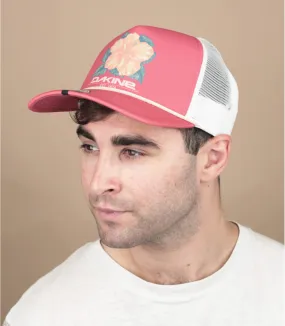 Cappellino trucker con fiore di ibisco rosso  Cappellini Vacation Trucker cayenne     