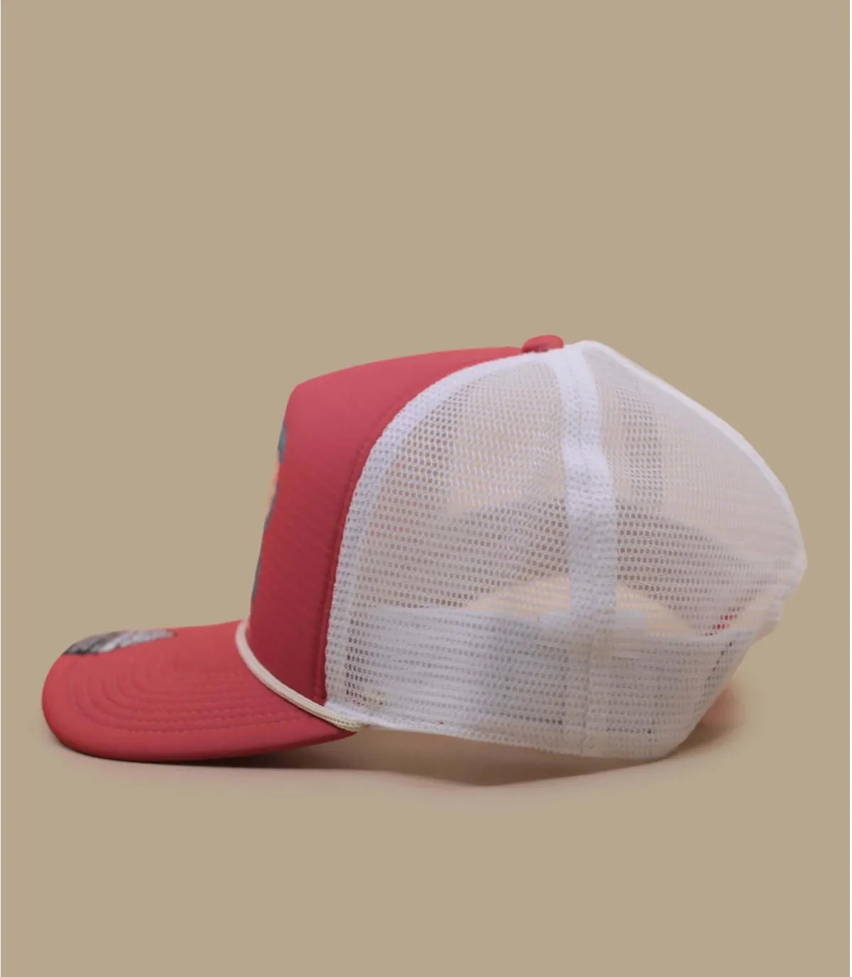 Cappellino trucker con fiore di ibisco rosso  Cappellini Vacation Trucker cayenne     