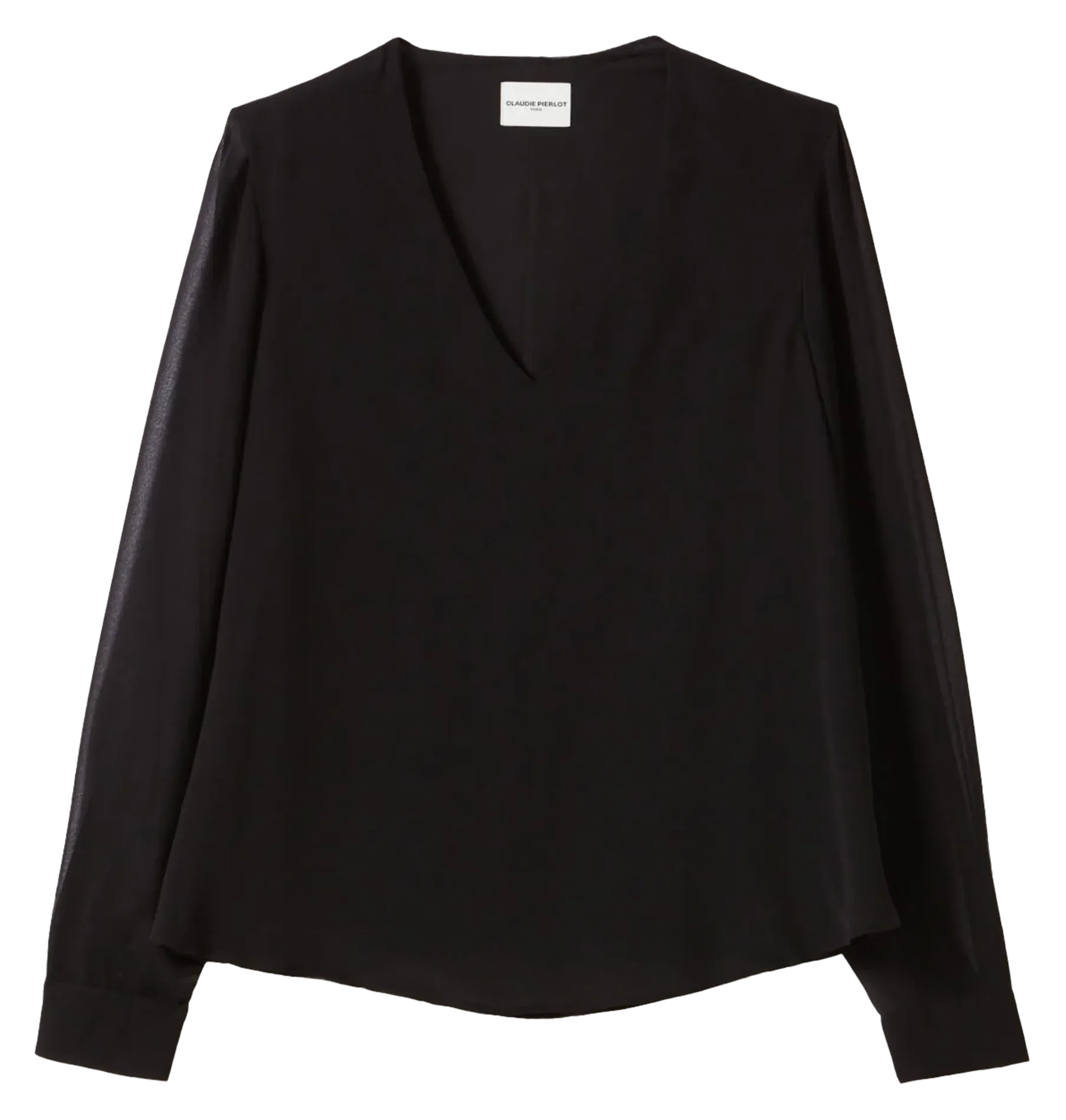  CLAUDIE PIERLOT   Blusa fluida trasparente | Nero