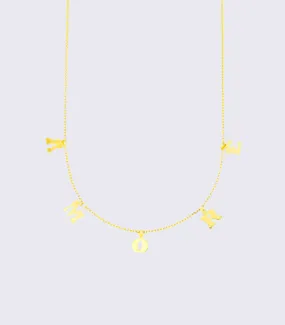 Collana Lettere Passanti Oro Giallo 9kt