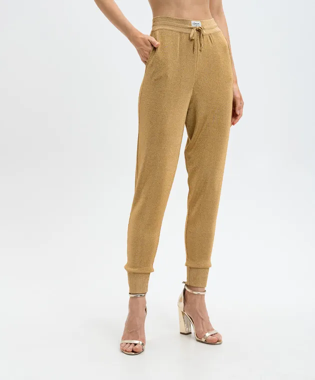 Coperni Joggers beige con lurex COPML120Y3001