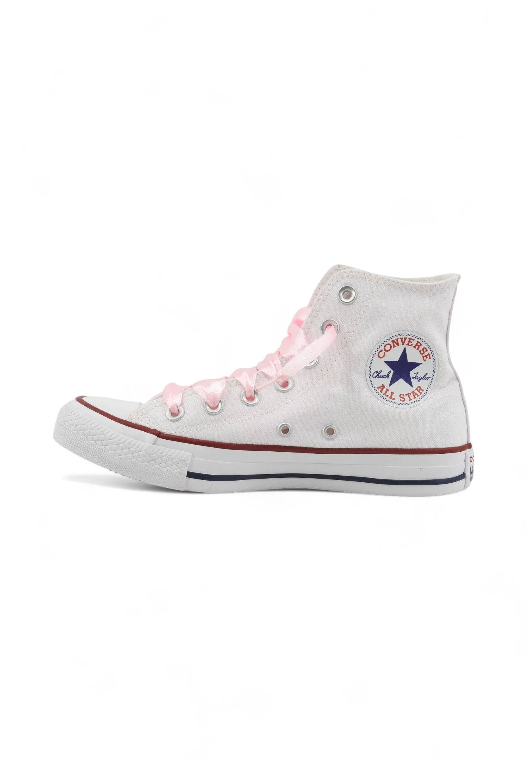 CUSTOM / Converse All Star Chuck Taylos Sneaker Gioielli Studs White Pink