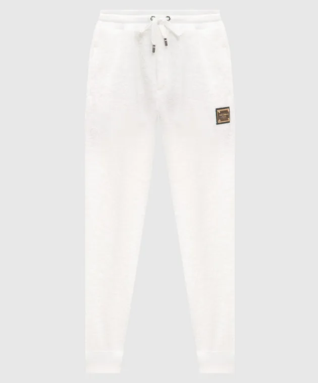 Dolce&Gabbana Joggers bianchi con logo GVXAHTHU7OC